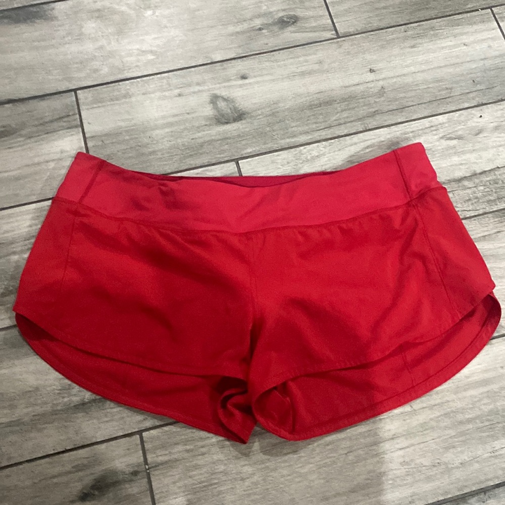 Red lululemon shorts for women